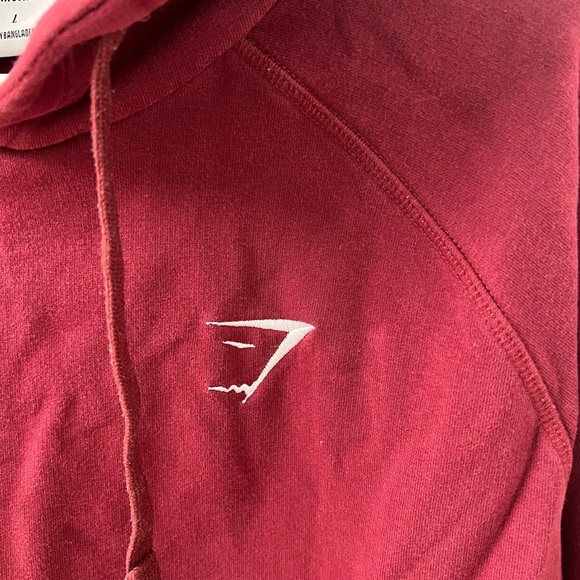 Gymshark Crest Pullover Hoodie Men's Large Maroon Burgundy - Picture 4 of 7